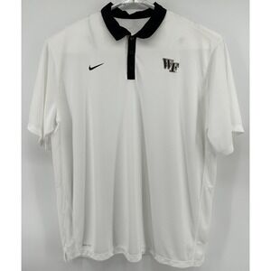 Wake Forest Demon Deacons Nike Dri Fit Polo Shirt‎ White Men's Size 3XL